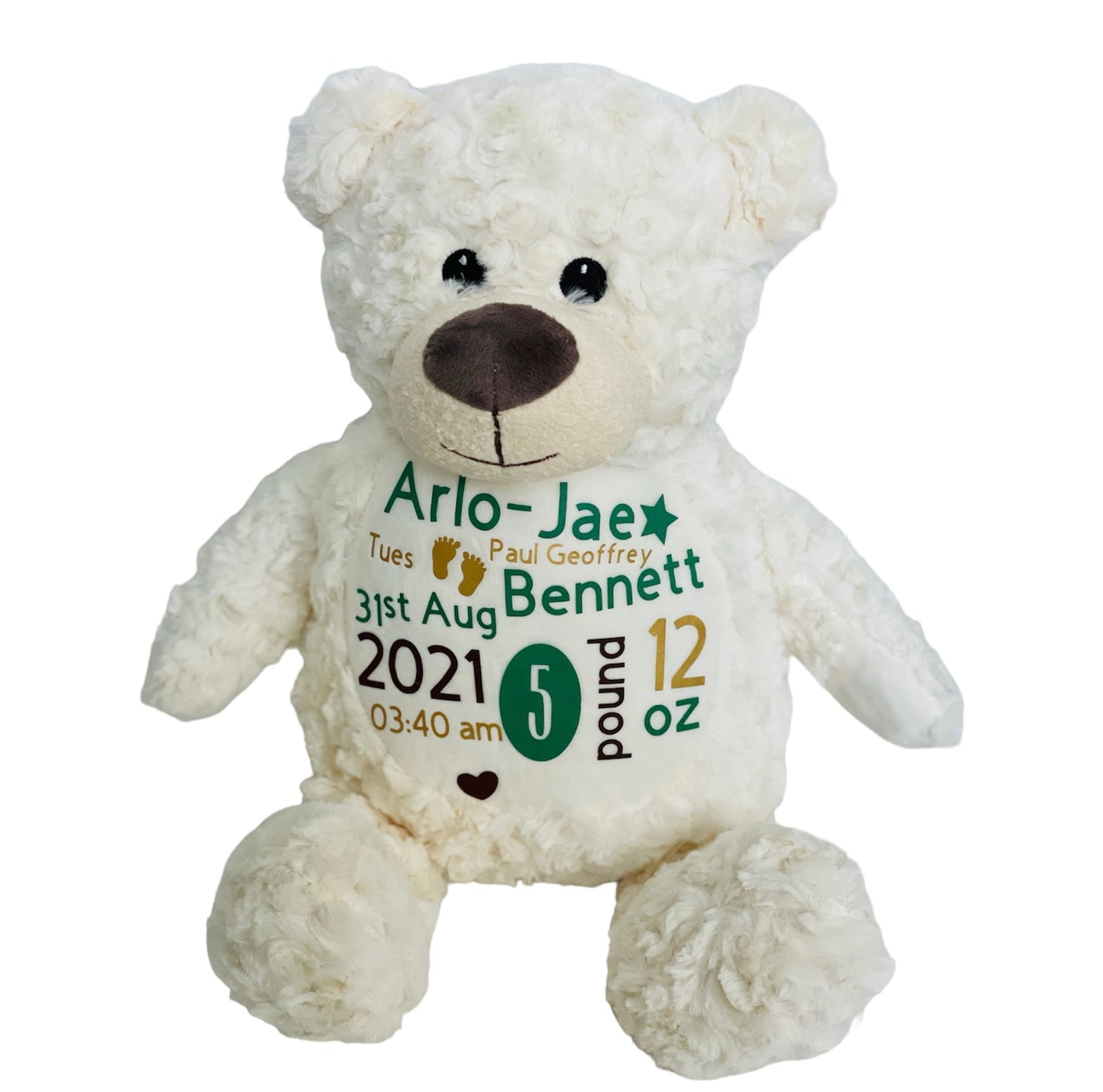 Plush Personalised Baby Teddy Bear